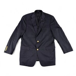Hart Schaffner Marx Gold Blazer Men 42R Blue Nordstrom 2 Button Sport Coat Flaws